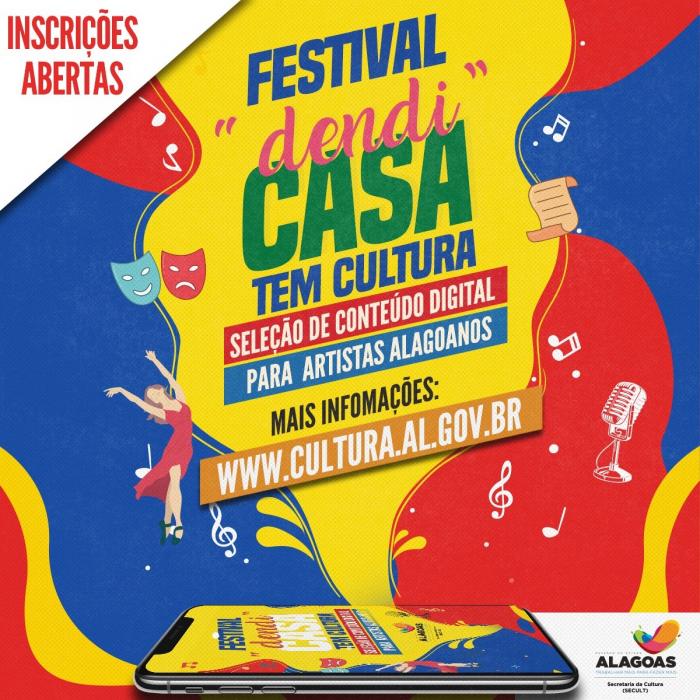 Abertas inscrições para “edital Festival Dendi Casa TemCultura”