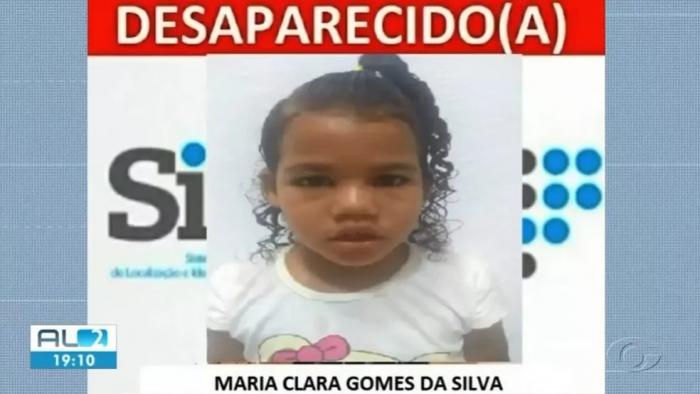 Família procura por menina de 5 anos que desapareceu em Maceió
