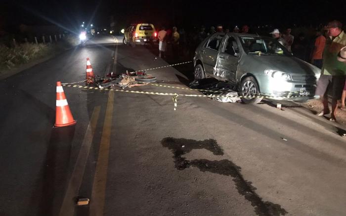 Condutor invade pista contrária e mata motociclista no município de Craíbas