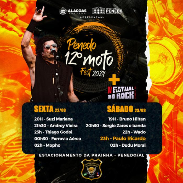  12º Penedo Moto Fest: IV Festival de Rock de Alagoas promete agitar a cidade