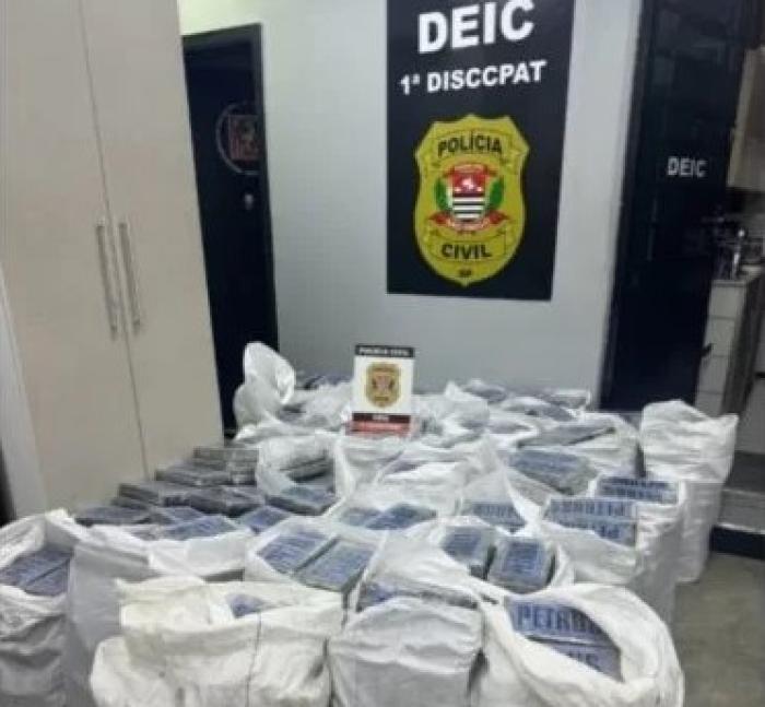 Polícia Civil de SP apreende mais de 1,2 tonelada de cocaína do tráfico internacional